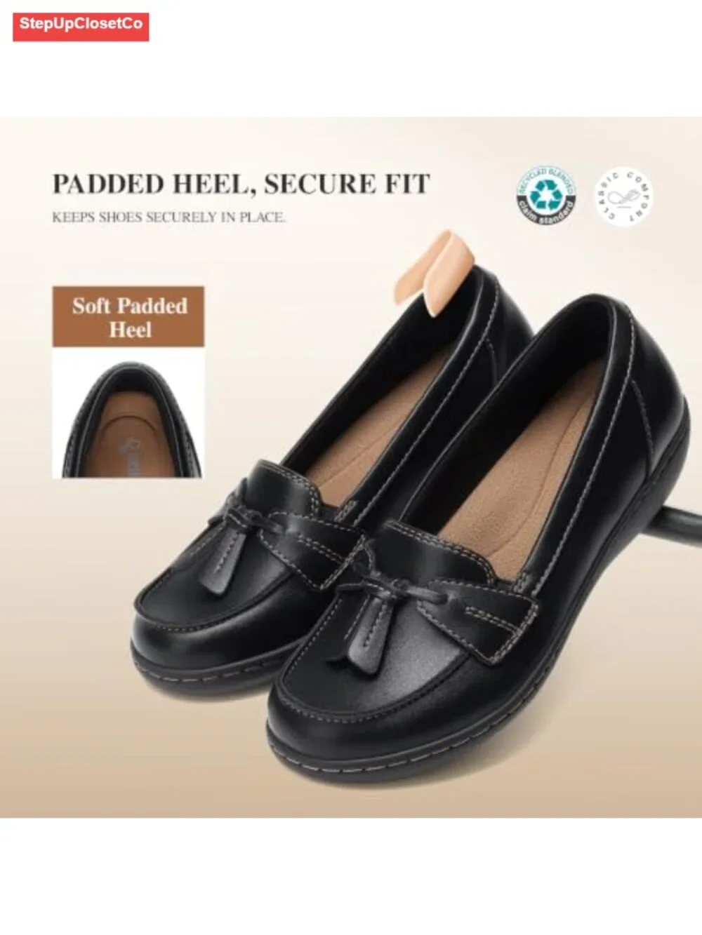 Women's Loafers Slip-on Comfortable Casual Business Work Office Shoes Arch